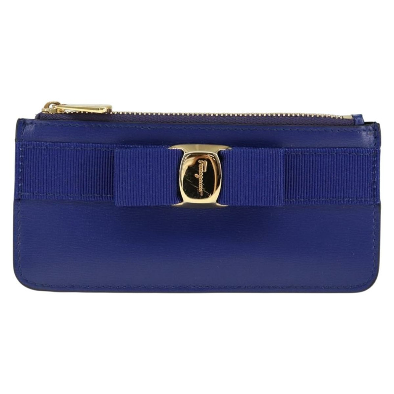【日本直送】Salvatore Ferragamo 卡包零錢包 皮革 藍色 正品 am9516V-12
