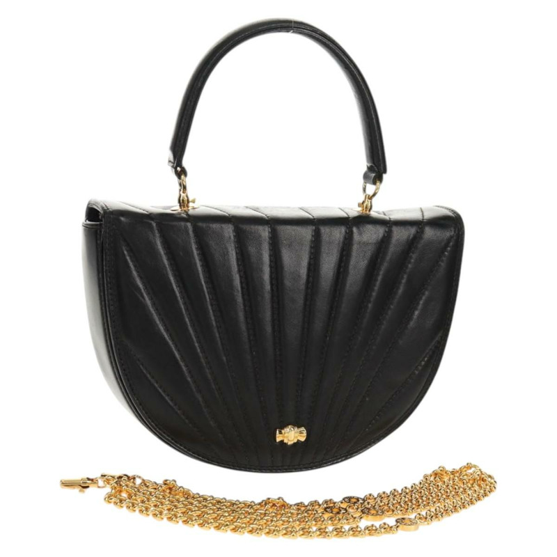 【日本直送】蒂芬妮 (TIFFANY&Co.) 手提包,皮革材質,黑色金色雙肩包,正品 am9561V-0