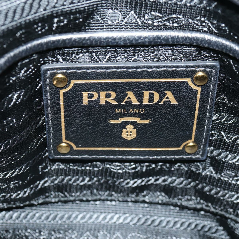 【日本直送】PRADA 尼龍雙肩手提包 黑色 金色 Auth am9517V-21