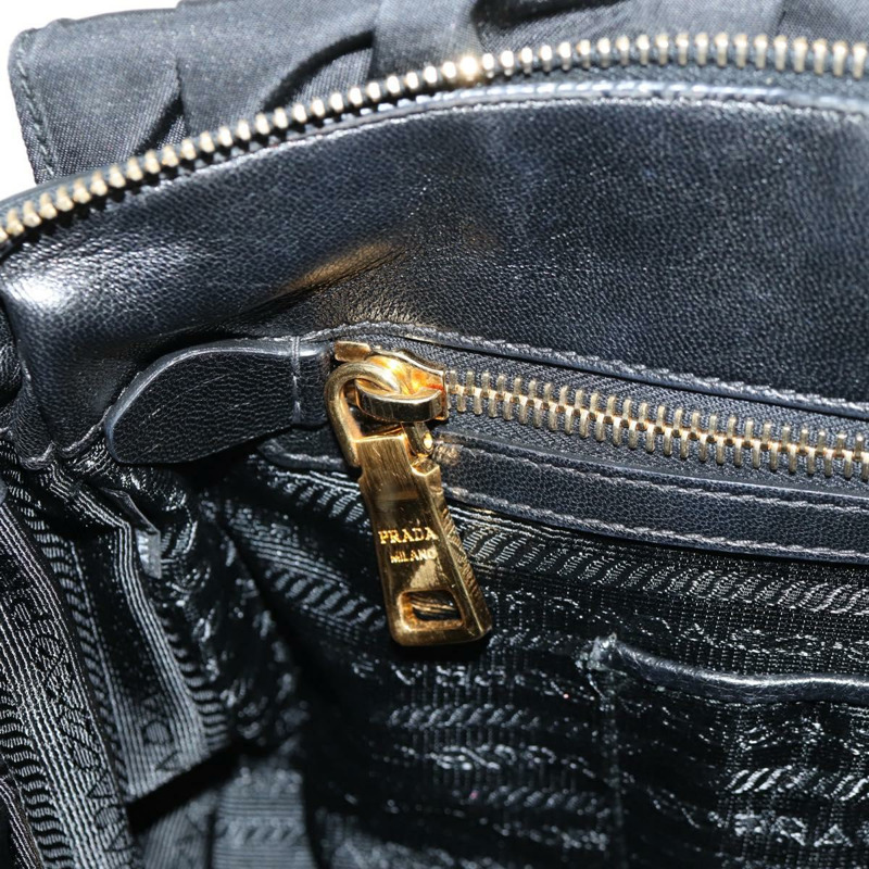 【日本直送】PRADA 尼龍雙肩手提包 黑色 金色 Auth am9517V-25