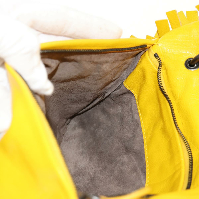 【日本直送】BOTTEGA VENETA INTRECCIATO 皮革肩背包 黃色 239897 Auth am9513V-22