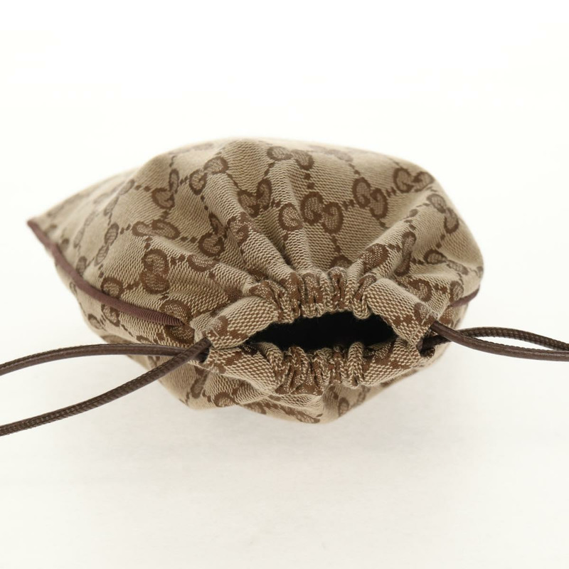 【日本直送】GUCCI GG帆布雪莉酒系列抽繩收納包 米色金色 正品 BA7306M-5