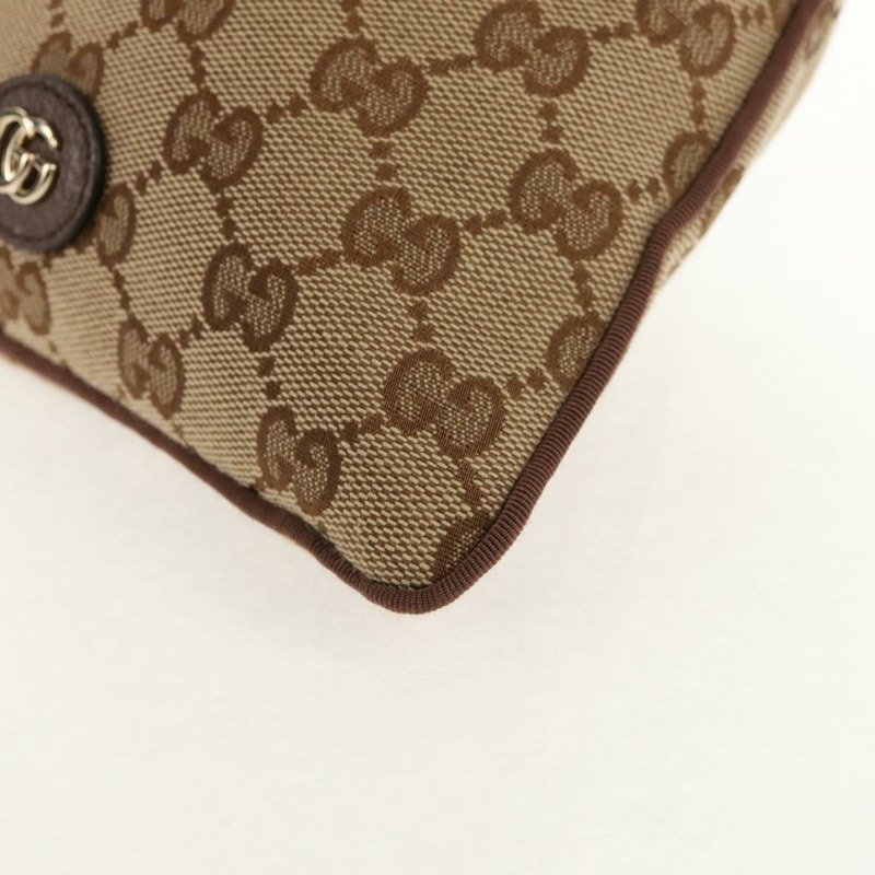 【日本直送】GUCCI GG帆布雪莉酒系列抽繩收納包 米色金色 正品 BA7306M-10