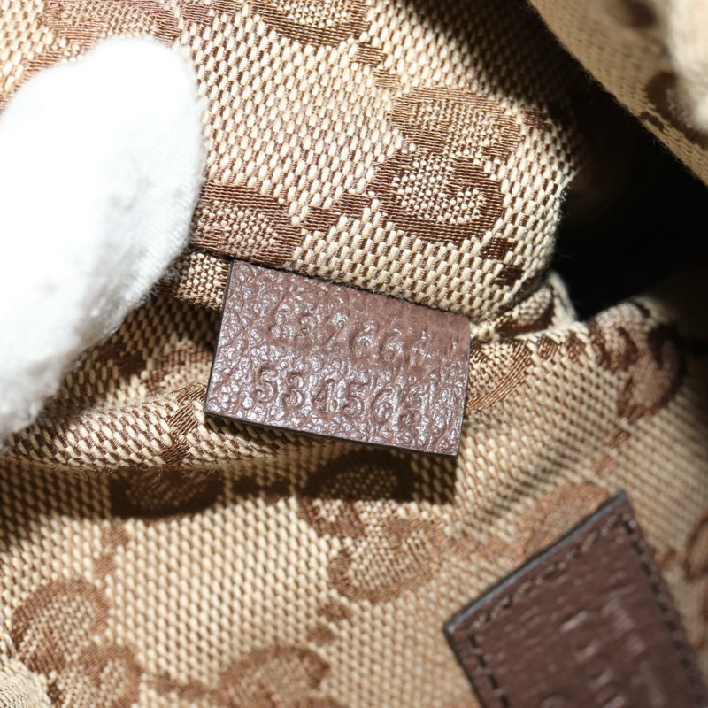 【日本直送】GUCCI GG帆布雪莉酒系列抽繩收納包 米色金色 正品 BA7306M-18