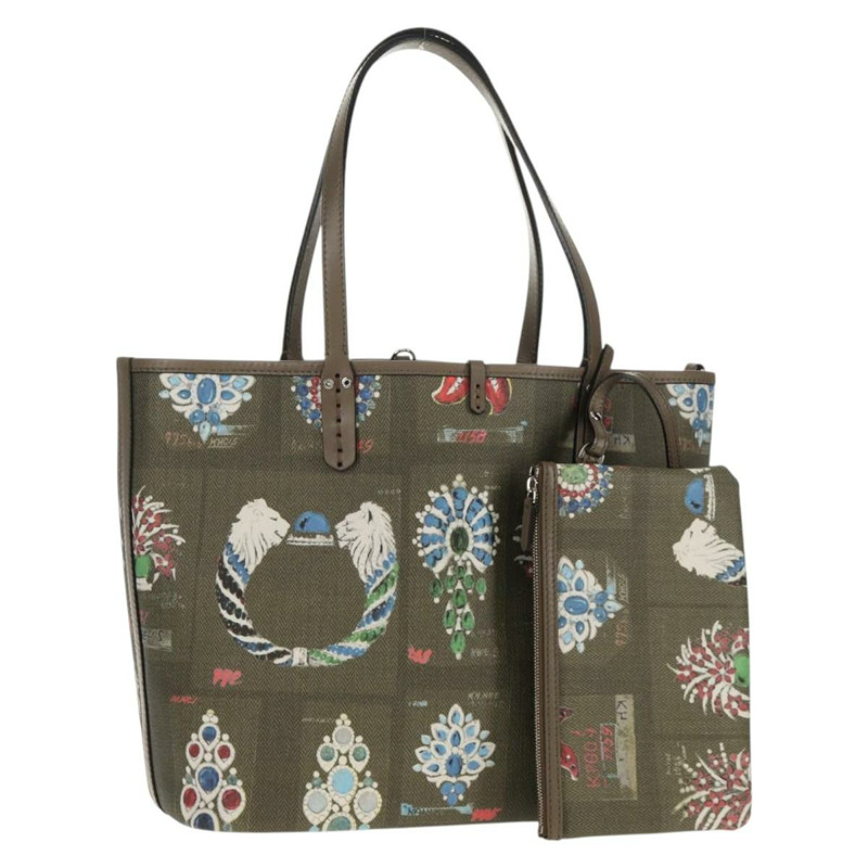 【日本直送】寶格麗 (BVLGARI) 手袋 皮革 PVC 灰色銀色 正品 BA7359V-0