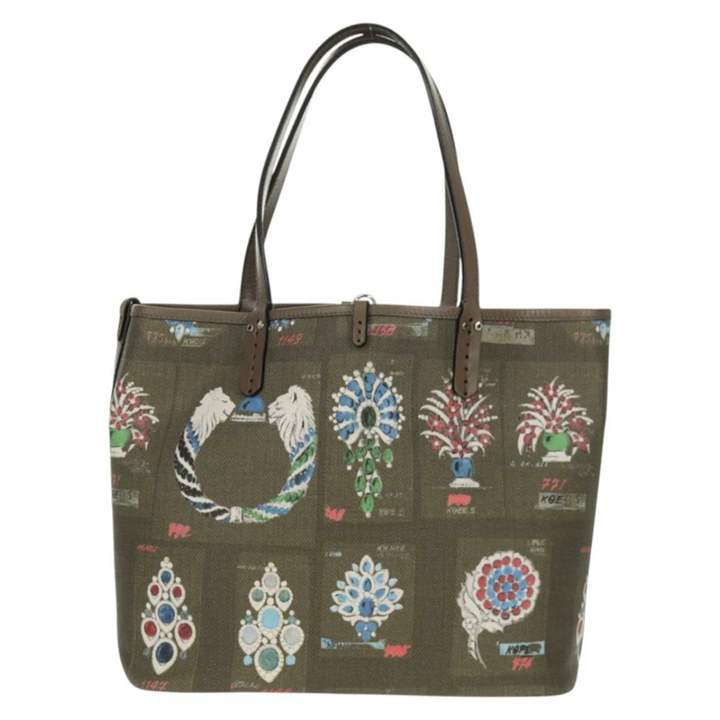 【日本直送】寶格麗 (BVLGARI) 手袋 皮革 PVC 灰色銀色 正品 BA7359V-2