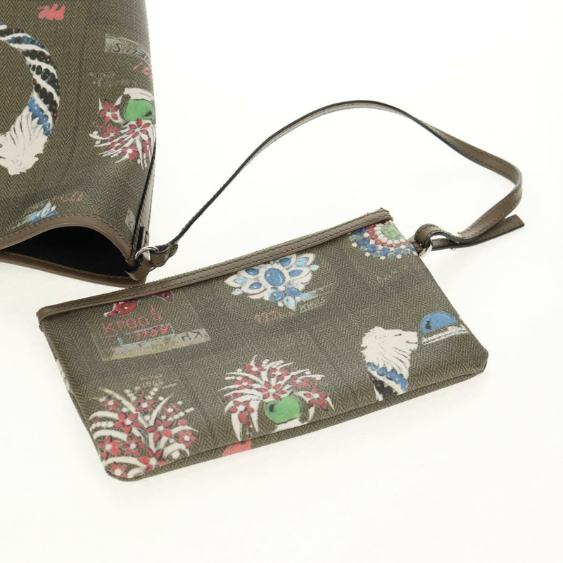 【日本直送】寶格麗 (BVLGARI) 手袋 皮革 PVC 灰色銀色 正品 BA7359V-18