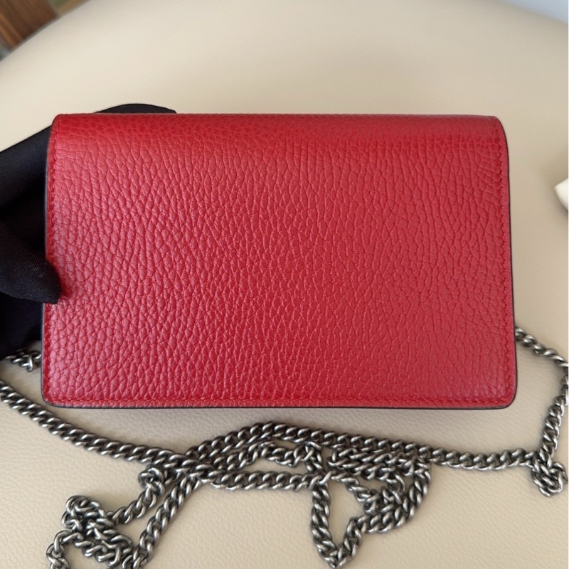 99新 Gucci古馳 酒神mini鉆扣鏈條包 尺寸17*10*-1