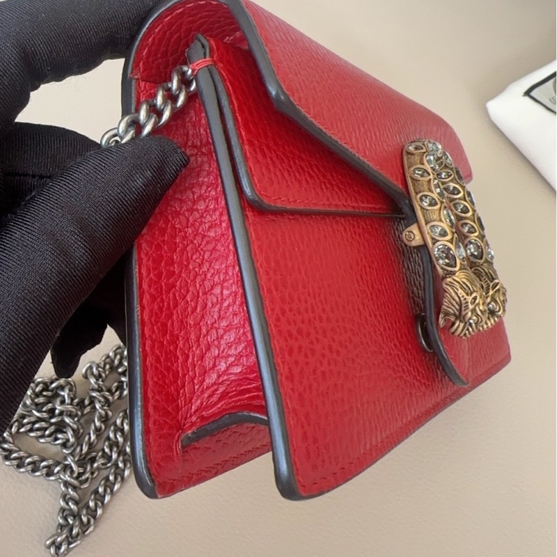 99新 Gucci古馳 酒神mini鉆扣鏈條包 尺寸17*10*-2