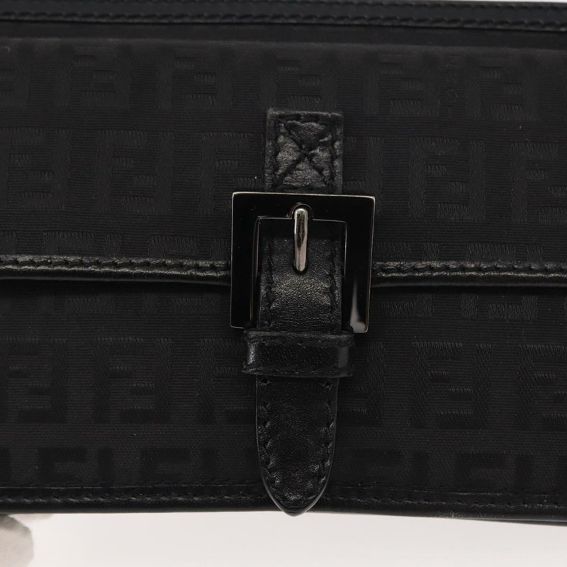 【日本直送】FENDI Zucchino帆布手拿包 黑色 銀色 正品 148781V-7