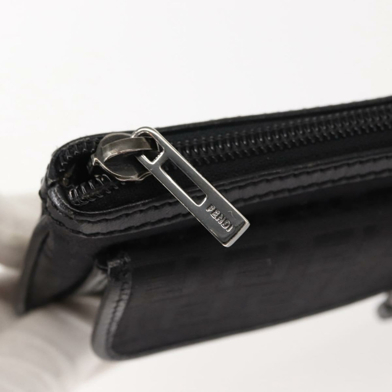 【日本直送】FENDI Zucchino帆布手拿包 黑色 銀色 正品 148781V-8