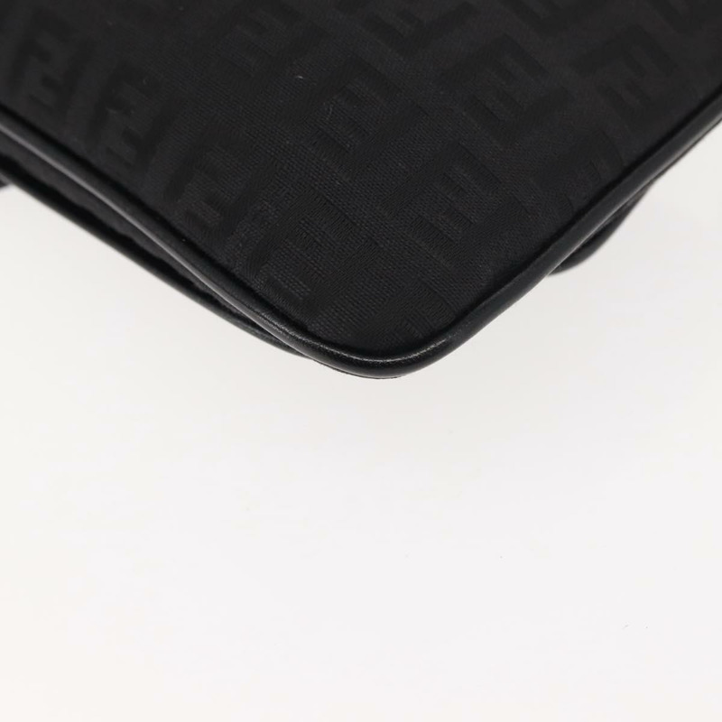 【日本直送】FENDI Zucchino帆布手拿包 黑色 銀色 正品 148781V-15