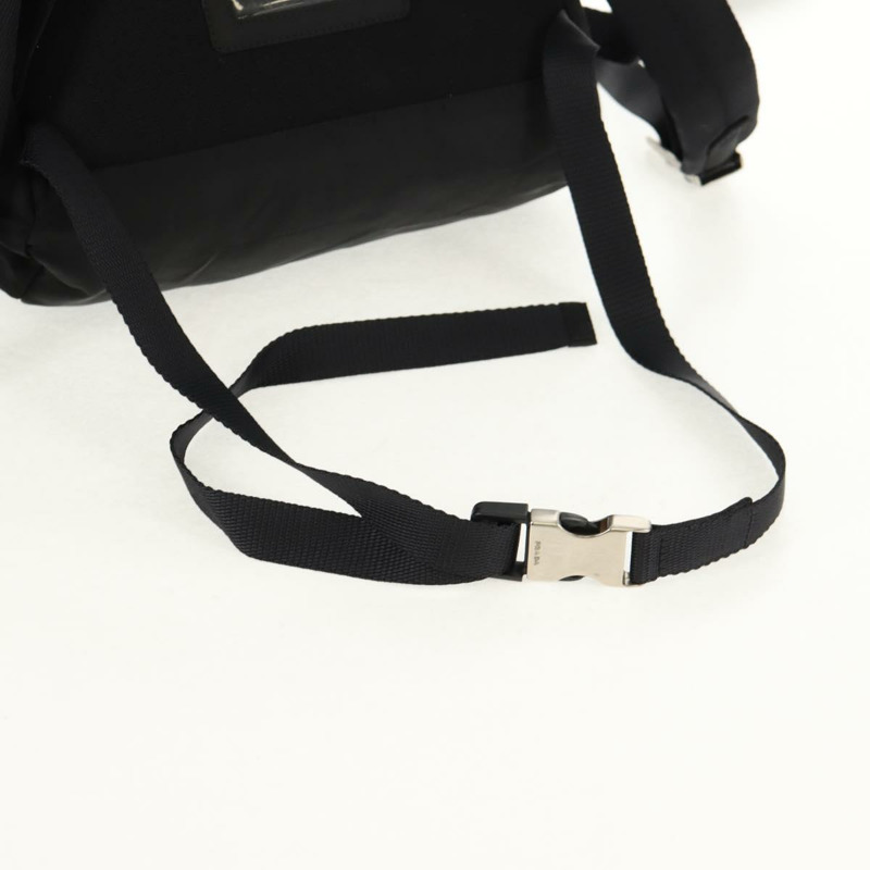 【日本直送】PRADA 雙肩包 尼龍 黑色 銀色 正品 149300V-11