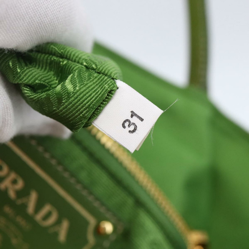 【日本直送】PRADA 尼龍綠金色手提包 正品 148794V-10