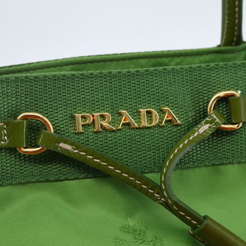 【日本直送】PRADA 尼龍綠金色手提包 正品 148794V-16