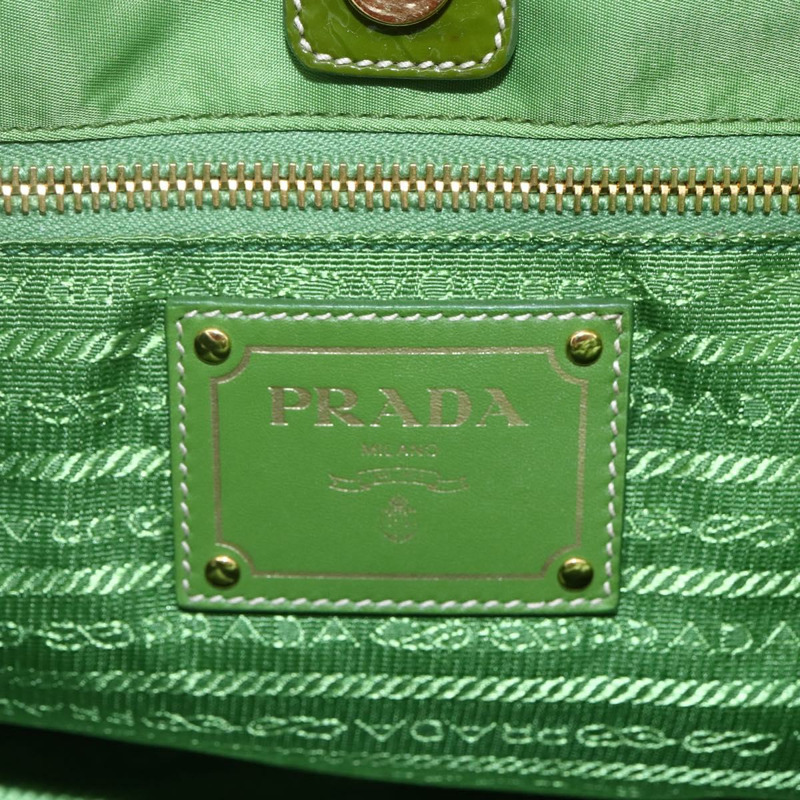 【日本直送】PRADA 尼龍綠金色手提包 正品 148794V-17