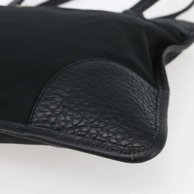 【日本直送】PRADA 尼龍皮革黑色金色托特包 Auth 148786V-14
