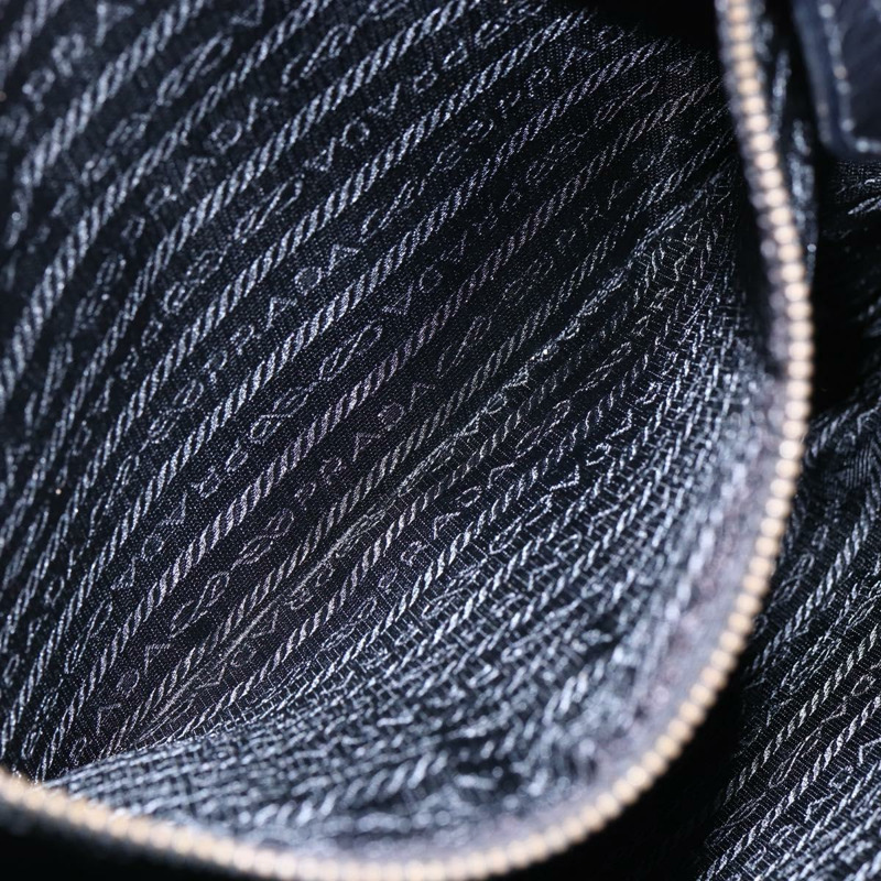 【日本直送】PRADA 尼龍皮革黑色金色托特包 Auth 148786V-22