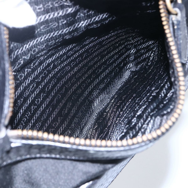【日本直送】PRADA 尼龍皮革黑色金色托特包 Auth 148786V-23