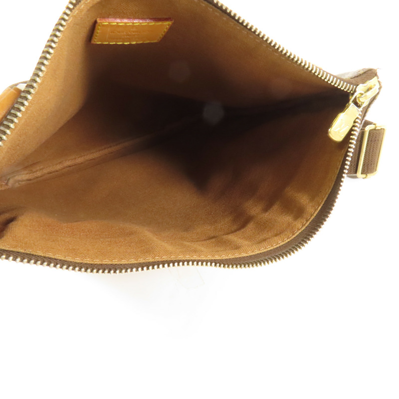 LOUIS VUITTON Monogram Pochette Bosphore金扣肩背袋棕色-8