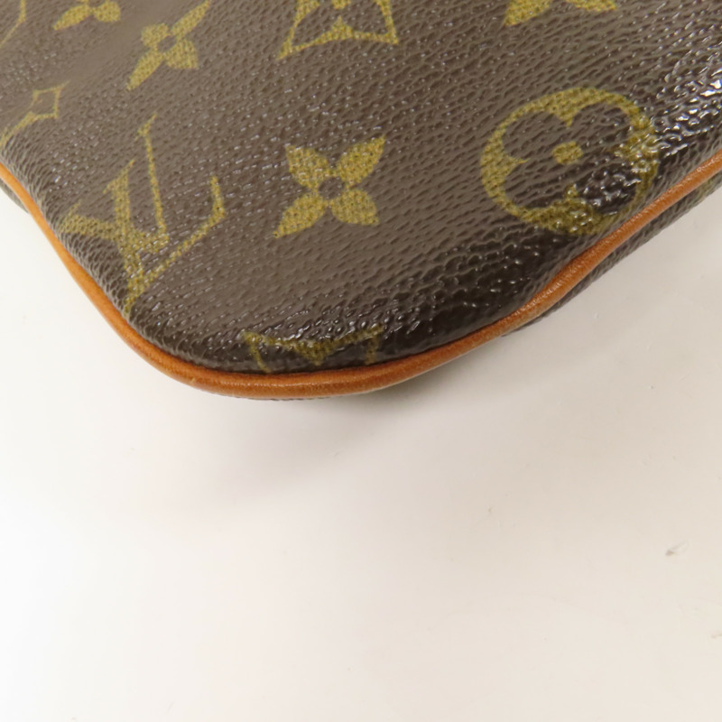 LOUIS VUITTON Monogram Pochette Bosphore金扣肩背袋棕色-12