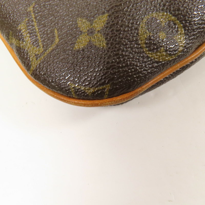 LOUIS VUITTON Monogram Pochette Bosphore金扣肩背袋棕色-14