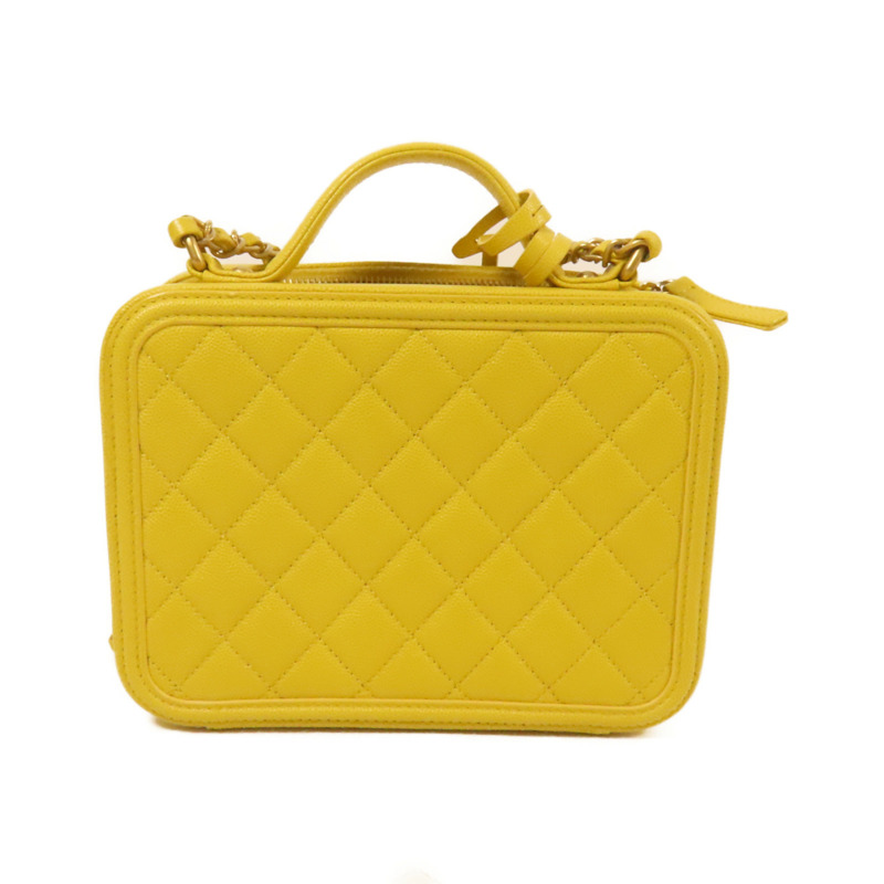 CHANEL 牛皮皮革Vanity Case金扣手挽肩背兩用袋-1
