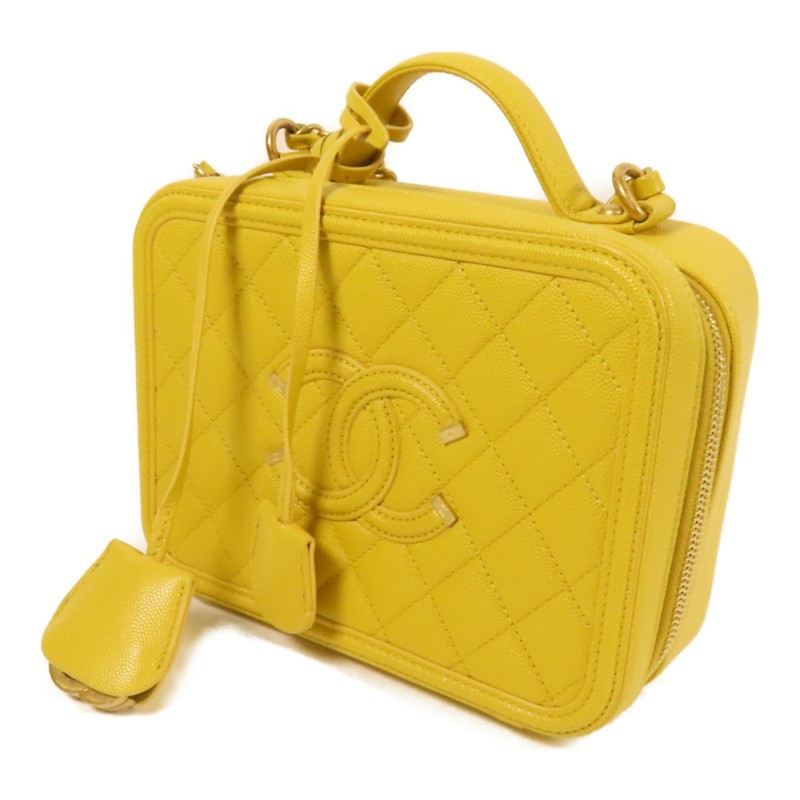 CHANEL 牛皮皮革Vanity Case金扣手挽肩背兩用袋-2