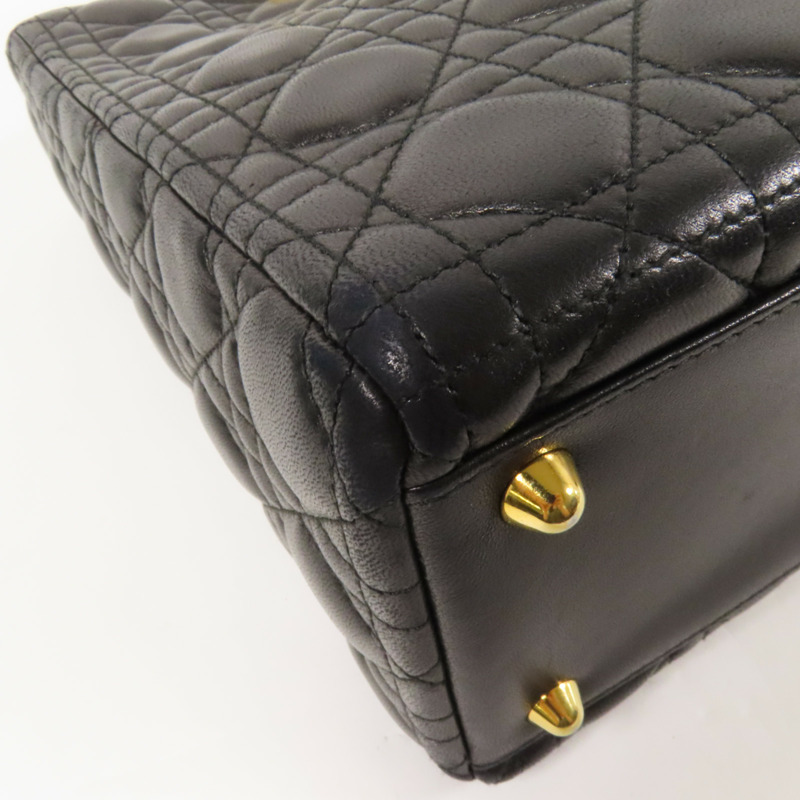 Dior 羊皮皮革Lady Dior Large金扣手挽袋-10