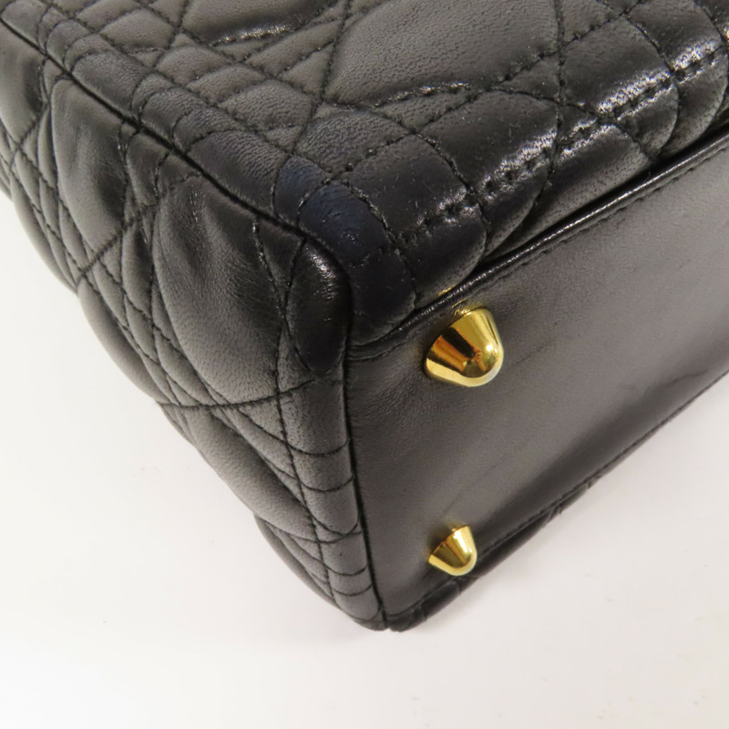 Dior 羊皮皮革Lady Dior Large金扣手挽袋-12