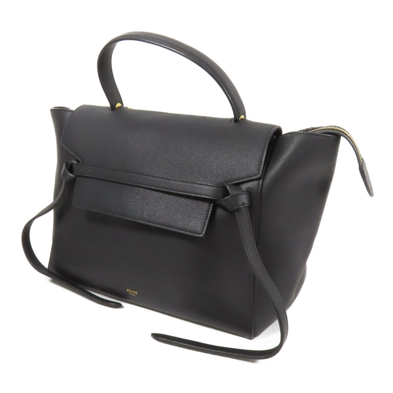 CELINE 牛皮皮革Mini Belt Bag金扣手挽肩背兩用袋-2