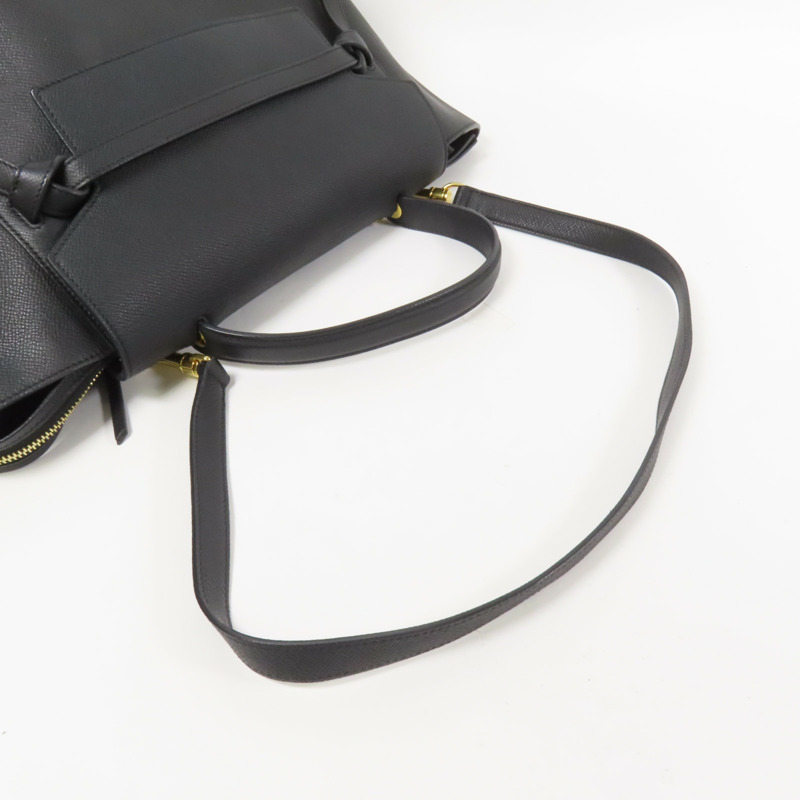 CELINE 牛皮皮革Mini Belt Bag金扣手挽肩背兩用袋-4