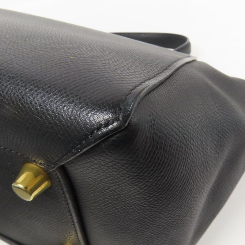 CELINE 牛皮皮革Mini Belt Bag金扣手挽肩背兩用袋-12