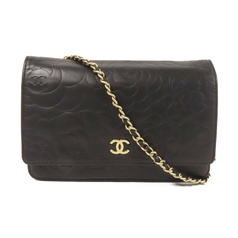 CHANEL 羊皮皮革WOC Wallet On Chain金扣鏈帶肩背袋-0