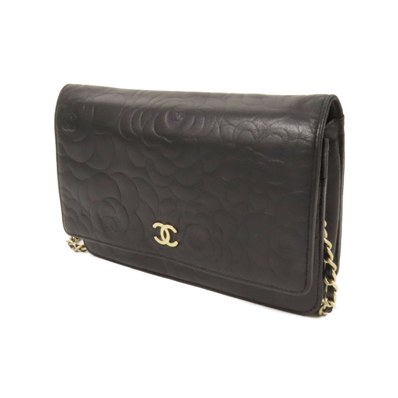 CHANEL 羊皮皮革WOC Wallet On Chain金扣鏈帶肩背袋-2