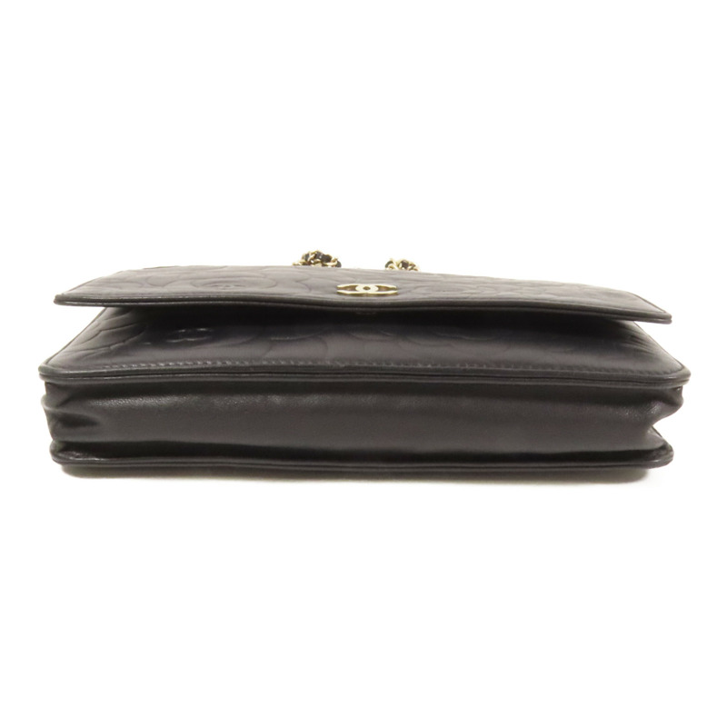 CHANEL 羊皮皮革WOC Wallet On Chain金扣鏈帶肩背袋-3