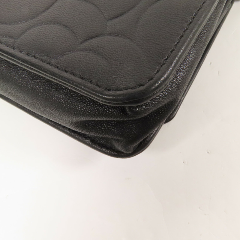 CHANEL 羊皮皮革WOC Wallet On Chain金扣鏈帶肩背袋-15