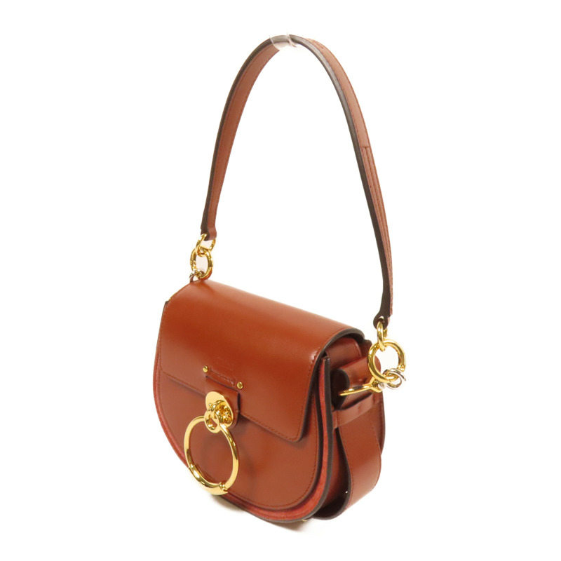 Chloe 牛皮皮革Tess金扣手挽肩背兩用袋-2