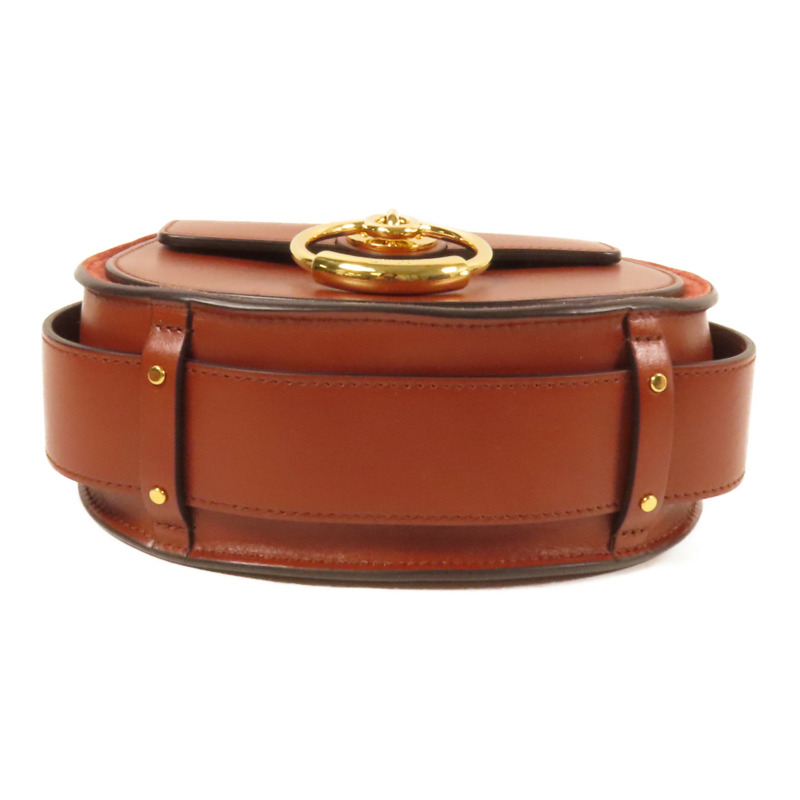 Chloe 牛皮皮革Tess金扣手挽肩背兩用袋-3