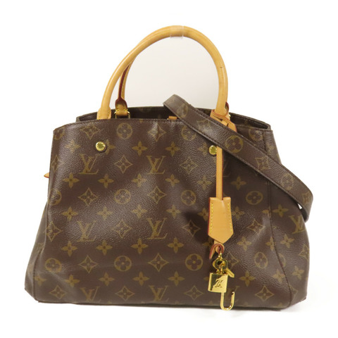 LOUIS VUITTON Monogram Montaigne MM金扣手挽肩背兩用袋