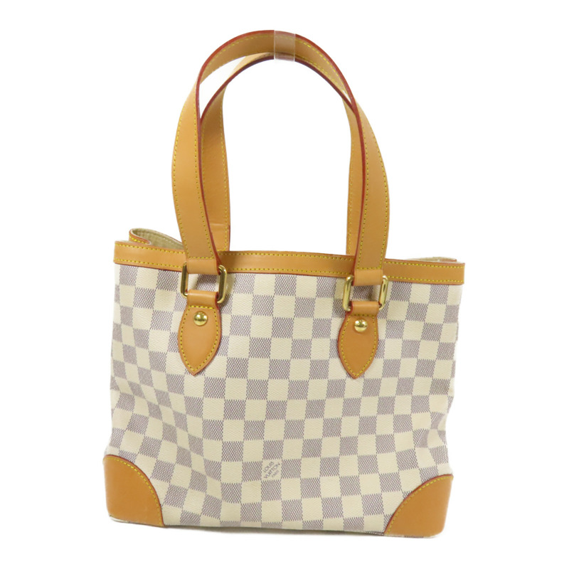 LOUIS VUITTON Damier Azur Hampstead PM金扣手挽袋-1
