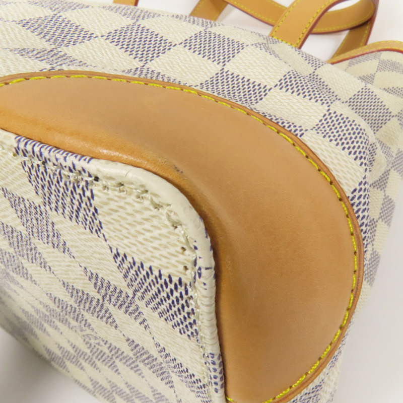 LOUIS VUITTON Damier Azur Hampstead PM金扣手挽袋-9