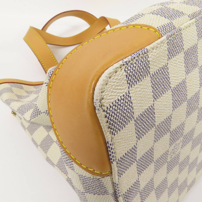 LOUIS VUITTON Damier Azur Hampstead PM金扣手挽袋-11