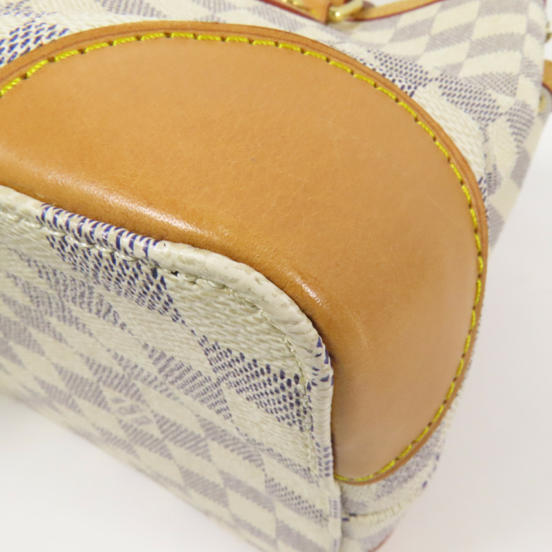 LOUIS VUITTON Damier Azur Hampstead PM金扣手挽袋-12