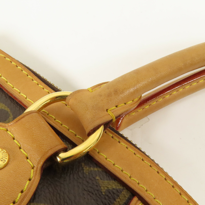 LOUIS VUITTON Monogram Tivoli PM金扣手挽袋棕色-8