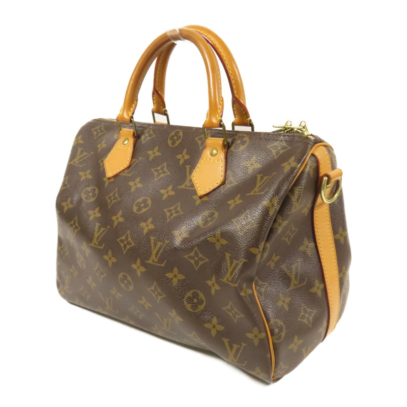 LOUIS VUITTON Monogram Speedy Bandouliere 30金扣手挽肩背兩用袋-2
