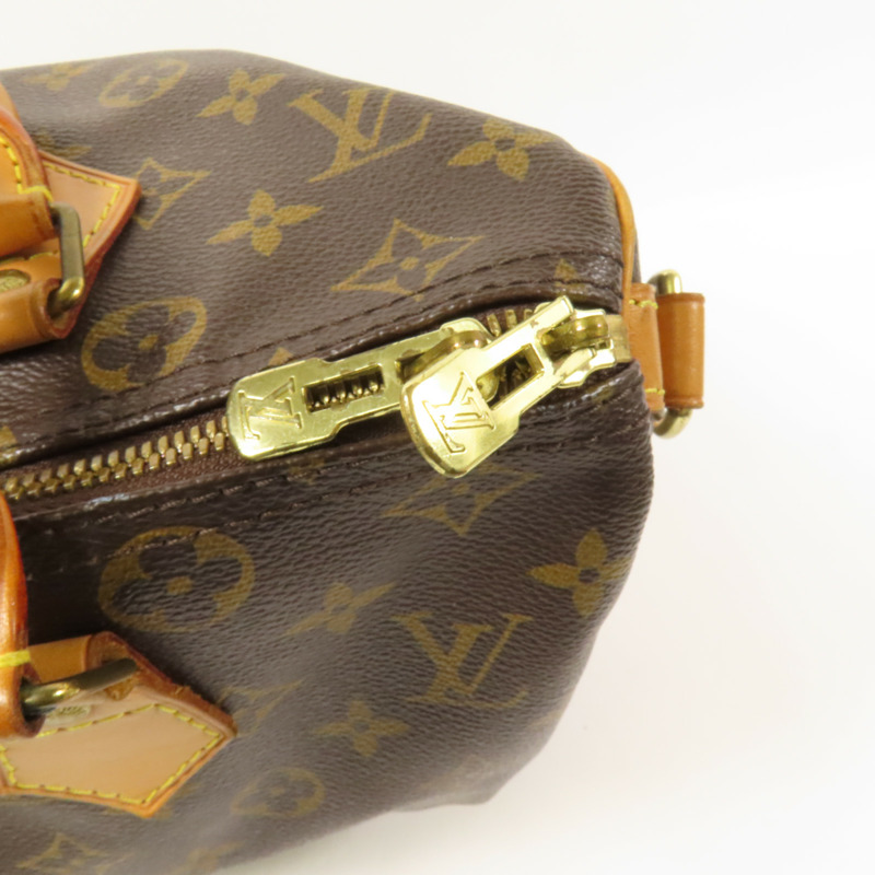 LOUIS VUITTON Monogram Speedy Bandouliere 30金扣手挽肩背兩用袋-7
