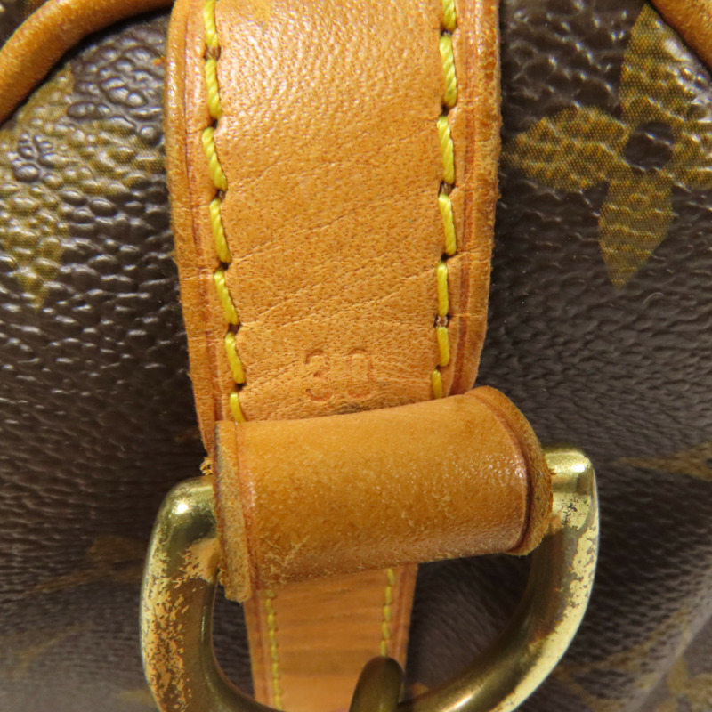 LOUIS VUITTON Monogram Speedy Bandouliere 30金扣手挽肩背兩用袋-9