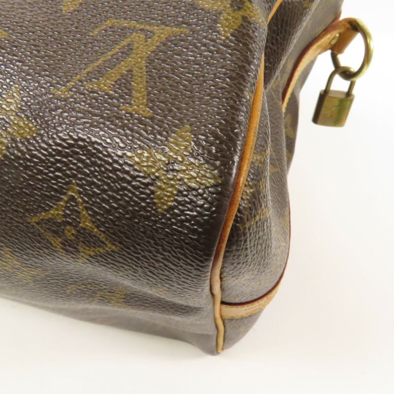 LOUIS VUITTON Monogram Speedy Bandouliere 30金扣手挽肩背兩用袋-13