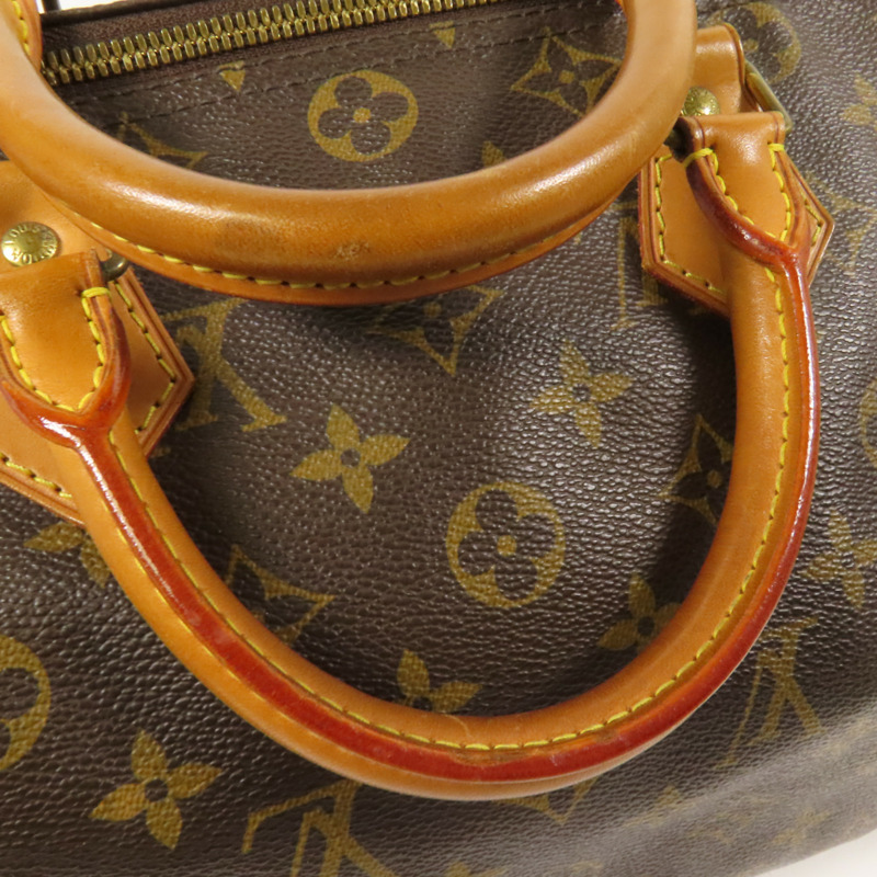 LOUIS VUITTON Monogram Speedy Bandouliere 30金扣手挽肩背兩用袋-15